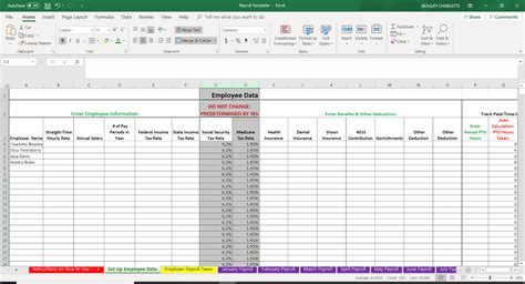 Payroll Forecast Excel Template