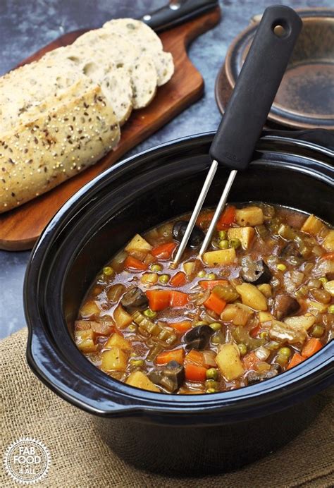 Easy Slow Cooker Vegan Stew A Hearty Tangy Stew With Root Vegetables