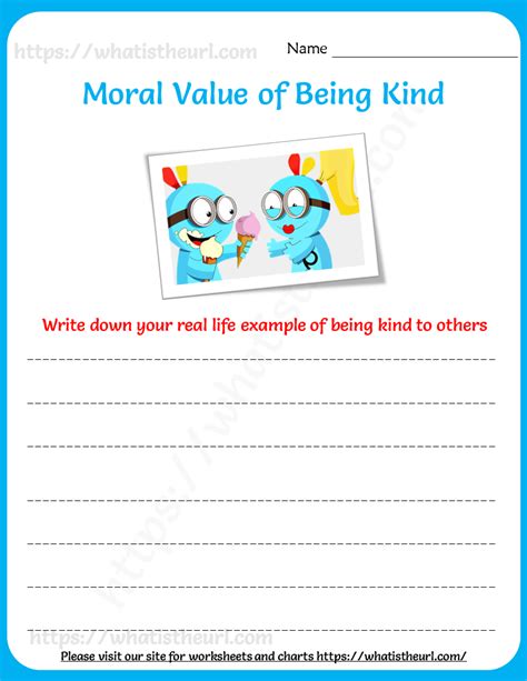 Moral Value Kindness Worksheet Your Home Teacher