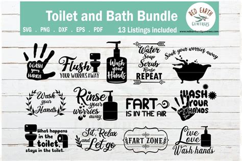 Funny Bathroom And Toilet Quotes Bundle SVG PNG DXF PDF EPS 543579
