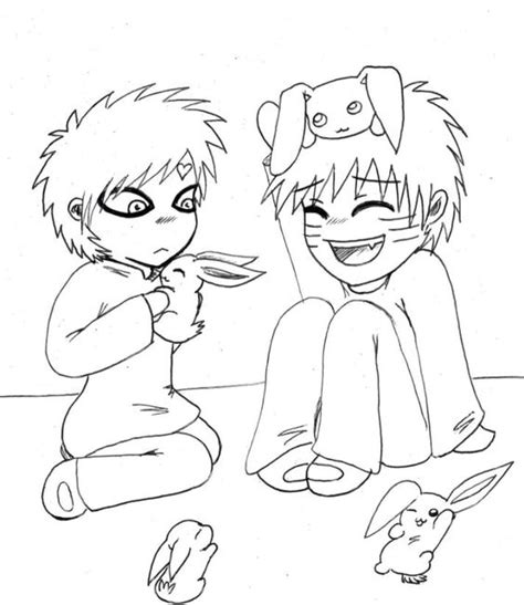 Gaara And Naruto Coloring Page Free Printable Coloring Pages For Kids