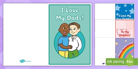 Same Sex Fathers Day Card Teacher Made