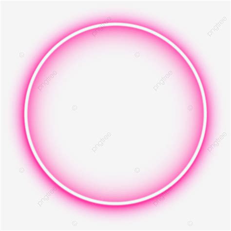 Neon Light Circle Vector Png Images Neon Pink Shining Circle Light