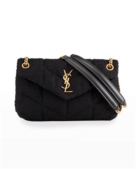 Saint Laurent Loulou Small Quilted Tweed Ysl Shoulder Bag Neiman Marcus