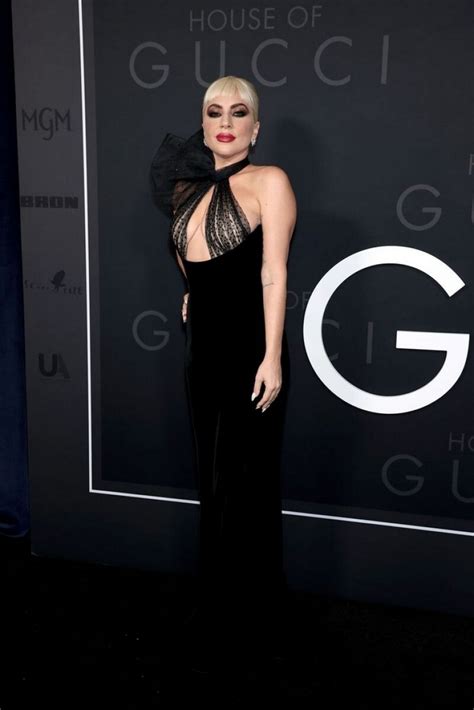 Lady Gaga Flaunts Her Tits At The Premiere Of House Of Gucci