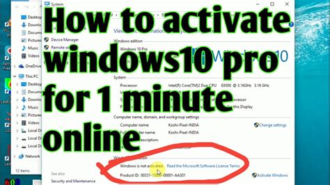 Windows10 Pro Activate For 1 Minute Ứng Dụng