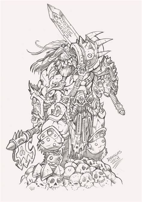 Diablo 3 Pencil Drawings Sketch Coloring Page