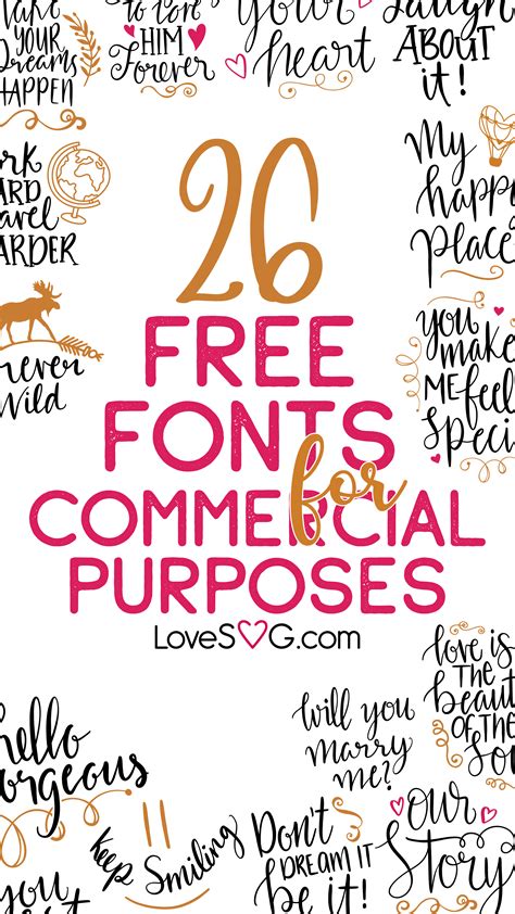 26 Free Fonts With Commercial License Free Fonts For Cricut Cricut