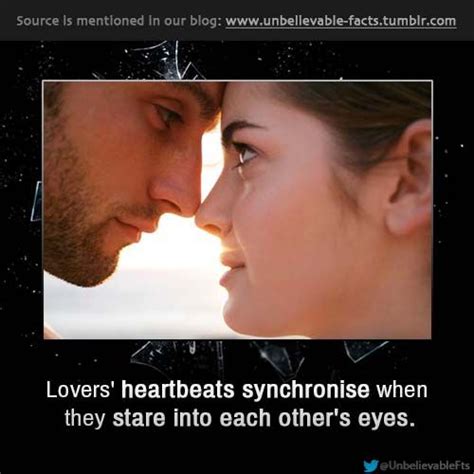 Lovers Heartbeats Synchronise When They Stare Into Each Others Eyes