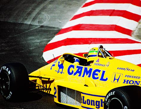 “ayrton Senna Shown During Qualifying For The 1987 Monaco Grand Prix