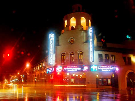 Historic Fox Theater Downtown Riverside Ca On A Rainy Nig Daniel