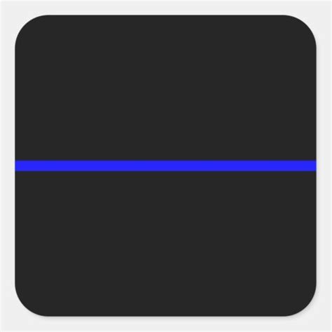 The Symbolic Thin Blue Line Square Sticker