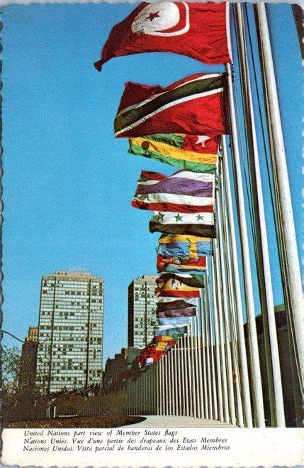 United Nations Member States Flags Vintage Postcards Postcard