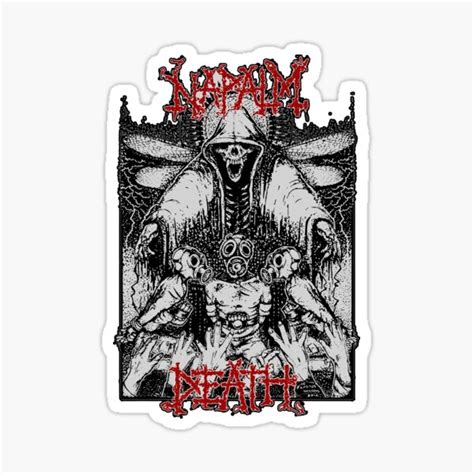 Napalm Death Sticker For Sale By Bristolhummm Redbubble