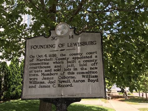 Founding Of Lewisburg Historical Marker