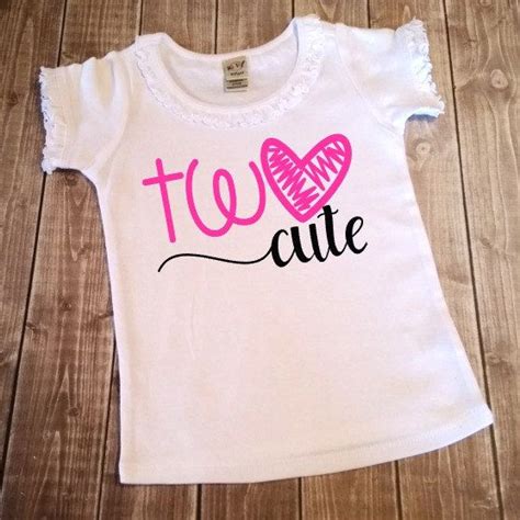 Two Cute Shirt Two Year Old Birthday Shirt Second Birthday Girl