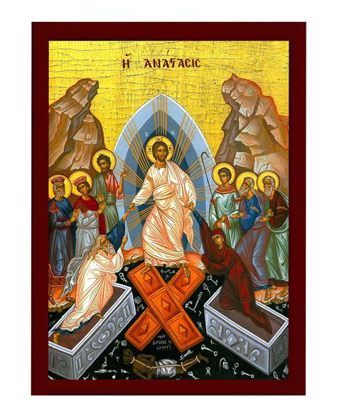 Resurrection Jesus Christ Icon Handmade Greek Orthodox Icon Etsy Canada