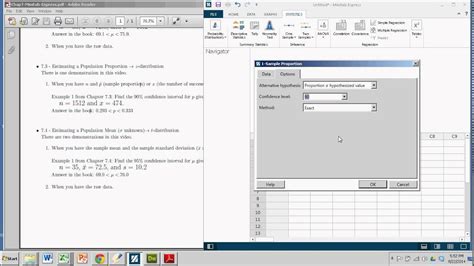 Confidence Intervals With Minitab Express Proportions Youtube