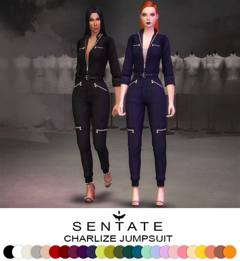 Charlize Jumpsuit And Pants The Sims 4 Create A Sim Curseforge