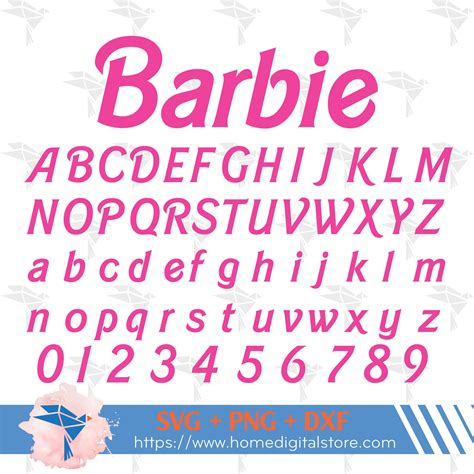 Barbie Font Svg Barbie Alphabet Font Svg Barbie Svg Digital Etsy