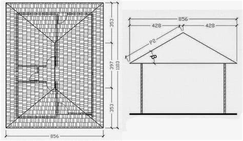 Cara Gampang Menghitung Panjang Jurai Dan Nok Bubungan Pada Atap Rumah Perisai Konstruksi Sipil
