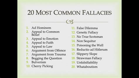 20 Most Common Logical Fallacies In 2023 Logical Fallacies False