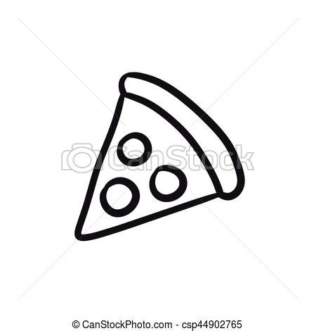 Tekrar arama veya inşa etme. Pizza slice sketch icon. Pizza slice vector sketch icon ...