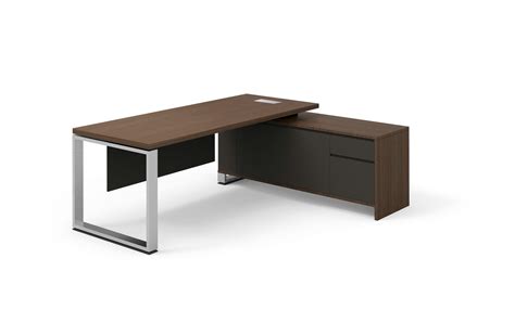 Ergonomics Office Desk With Storage Side Extension Table And