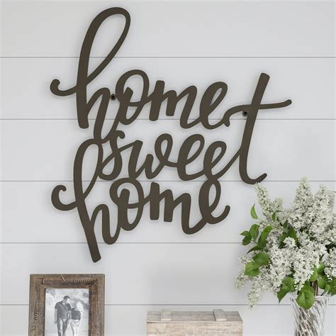 Metal Cutout Home Sweet Home Decorative Wall Sign 3d Word Art Home