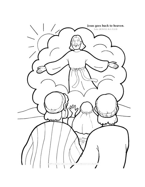 Jesus In Heaven Coloring Page