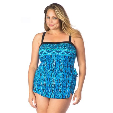 Plus Size Bandeau Bathing Suit By Maxine Swimsuits Full Figure