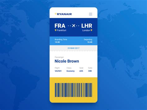 Daily Ui Challenge 024 Boarding Pass By Annalisa Roberta D Onofrio On Dribbble