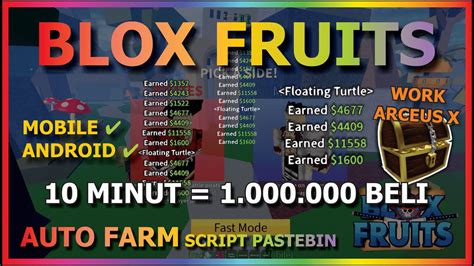 Blox Fruits Script Mobile Auto Farm Chest Super Fast Beli Farm 10