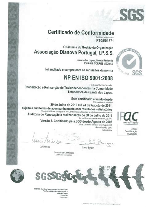 Ppt Certificado Sgs Sistema Gestao Qualidade 2010 Dianova Portugal Powerpoint Presentation