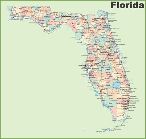 Map Of Southern Florida Coast World Map