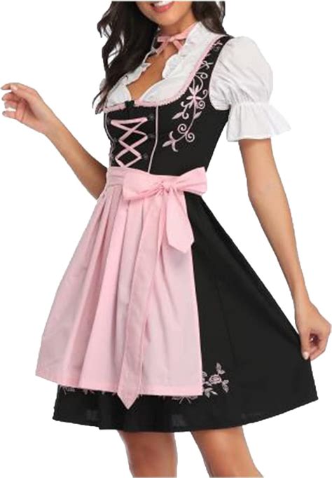 women s oktoberfest costume cosplay maid plus size short sleeve mini dresses
