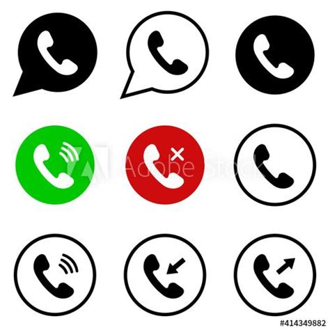 Phone Icon In Trendy Flat Style Isolated On White Background Telephone
