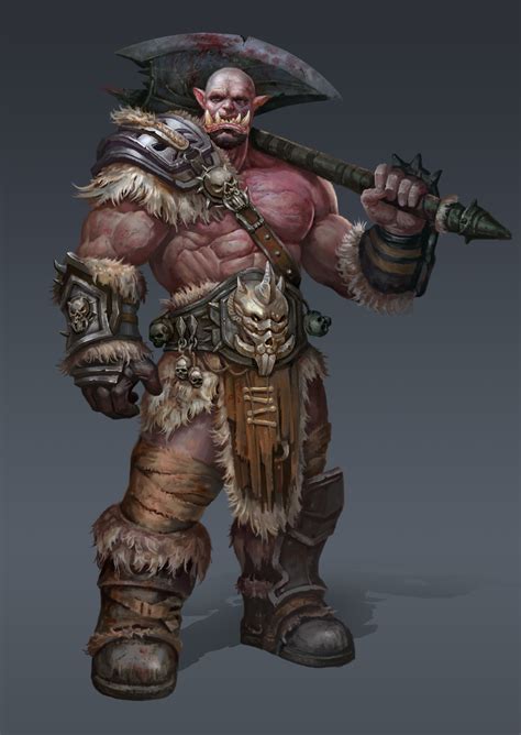 Artstation Orc Dungeons And Dragons Art Orc Warrior Fantasy