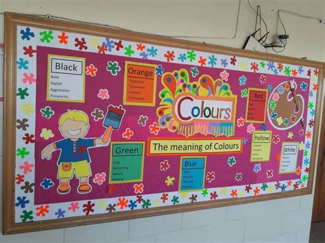 Colours Theme Board School Board Decoration Soft Board Decoration