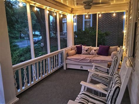 Screened In Porch On A Rainy Day Cozyplaces House With Porch Cozy