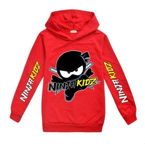 Ninja Kidz Tv Kids Hoodie Hooded Jumper Pullover Top Boys Girls