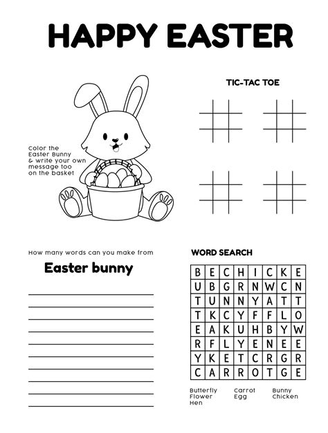 4 Best Images Of Printable Christian Easter Word Games Easter Word