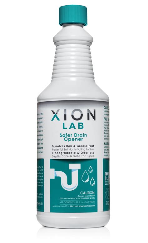 Xion Lab Safer Drain Opener Fast Liquid Drain Cleaner Hair Clog