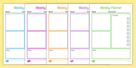 Weekly Teacher Planner Organizational Resources Twinkl