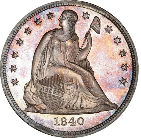 1840 Seated Liberty Silver Dollar Values And Prices Past Sales