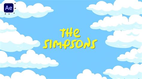 Clouds Animation Simpsons Style In After Effects Tutorials Youtube