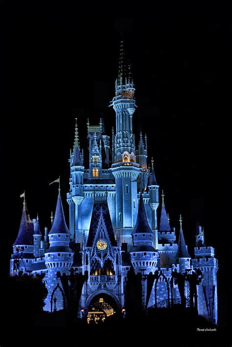 The Magic Kingdom Castle In Very Deep Blue Walt Disney World Fl