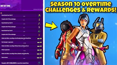 New Fortnite Season 10 Overtime Challenges And Rewards Showcased Fortnite Br Out Of Time