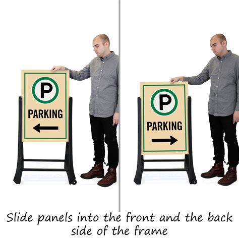 Parking Sidewalk Sign Rolling A Frame Signs Sku K Roll 1035