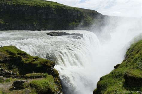 Iceland Gullfoss Waterfall Landscape River Water